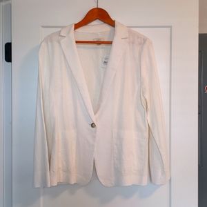 Loft Cream Linen Blazer